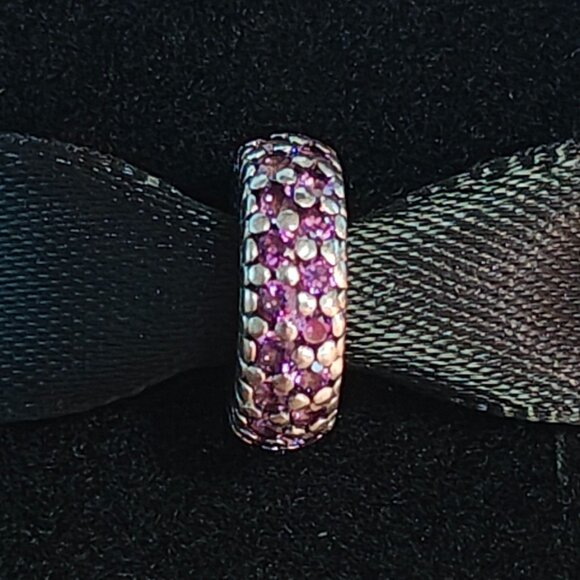 Pandora Jewelry - Authentic Retired Pandora Inspiration Within Spacer with Pink Zirconia - 791359P